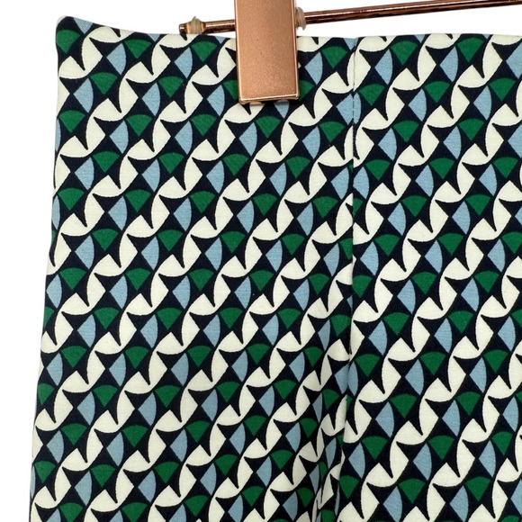 Boden Women's Richmond Pencil Skirt Green Blue Geometric Print Size 8‎ Preppy - Picture 8 of 12